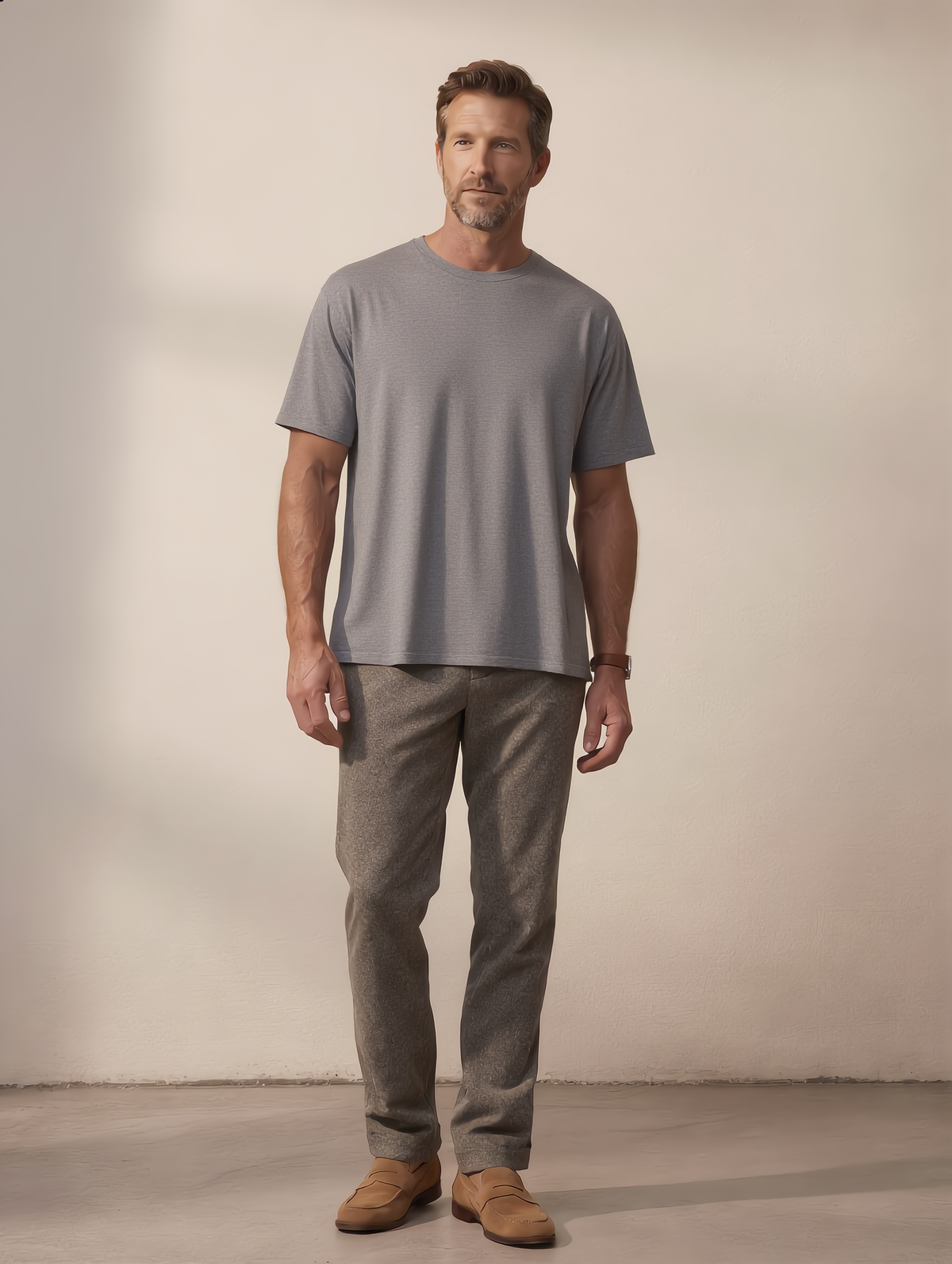 Ordinary tee - boxy, adds bulk